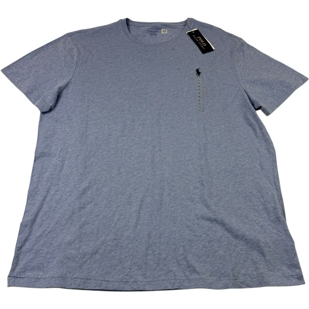 Polo Ralph Lauren Cobalt Heather Blue Cotton Short Sleeve‎ T-Shirt Men's XL NWT